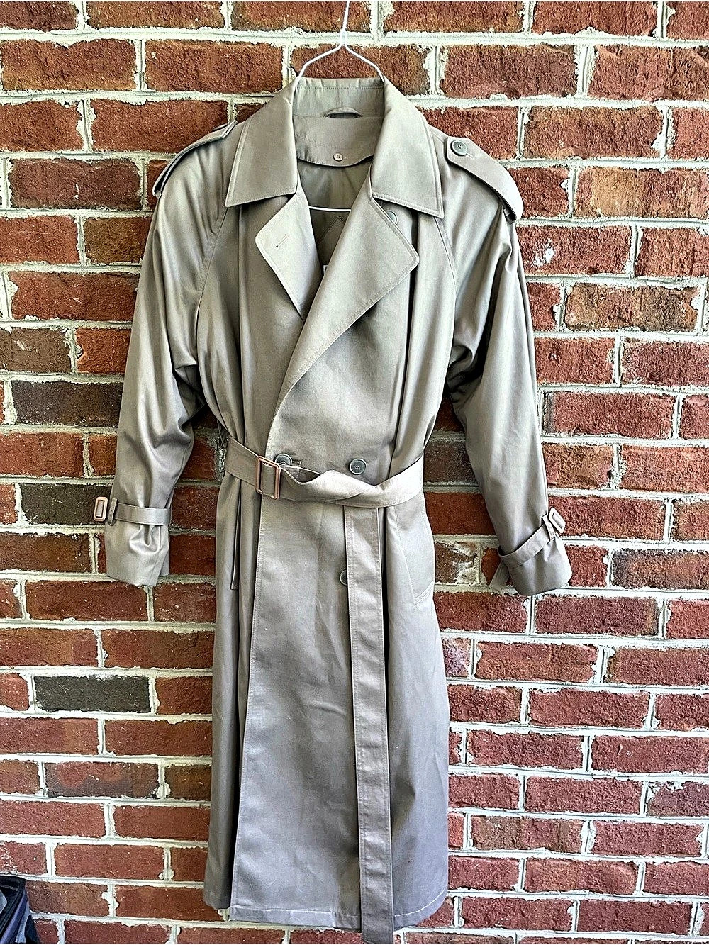 Worthington Women's Trench Coat Khaki Size 14 Like New